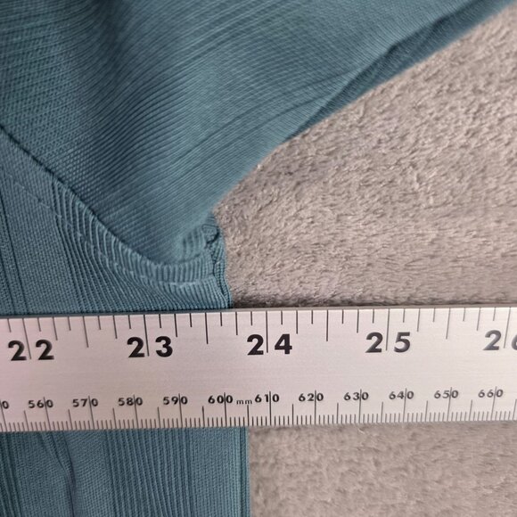 Mens Arrow Performance Teal Striped Polo Shirt Short Sleeve 100% Polyester XL - Picture 5 of 7